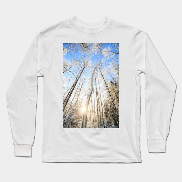 Winter forest Long Sleeve T-Shirt by Juhku